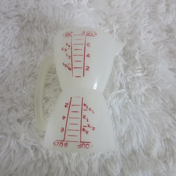Tupperware Double Measuring Cup Vintage 860-7 Two-Sided Wet Dry 8oz 1 cup - Picture 4 of 5